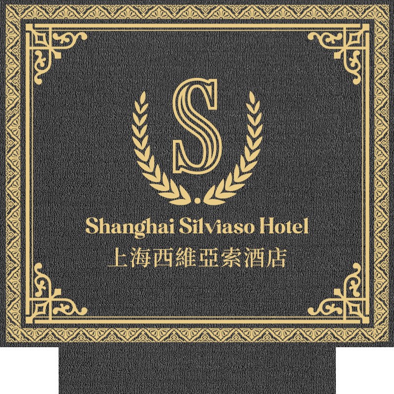 星期地垫电梯口轿厢进门脚垫耐磨防滑垫酒店迎宾地毯logo现代简约