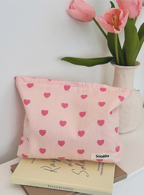 新款 47131ins粉粉心夏季托特百搭单肩包通勤大学生上课包腋下帆