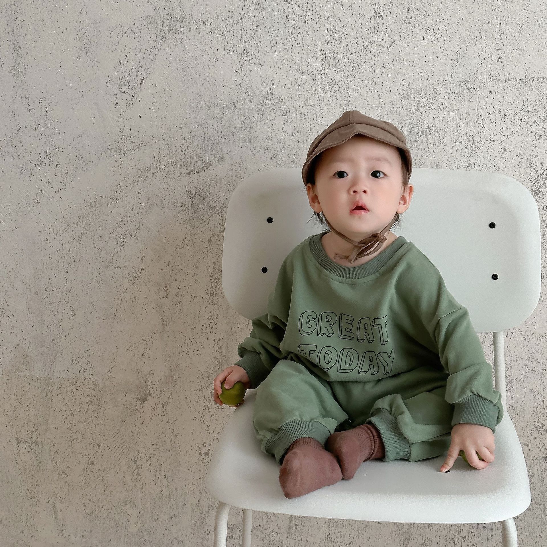 婴童秋季衣服韩版童装儿童字母连体衣宝宝外出服男童长袖包屁爬服