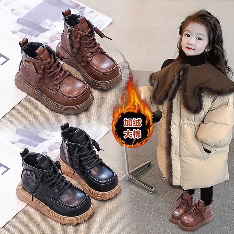 男童马丁靴2025秋冬季新款英伦风