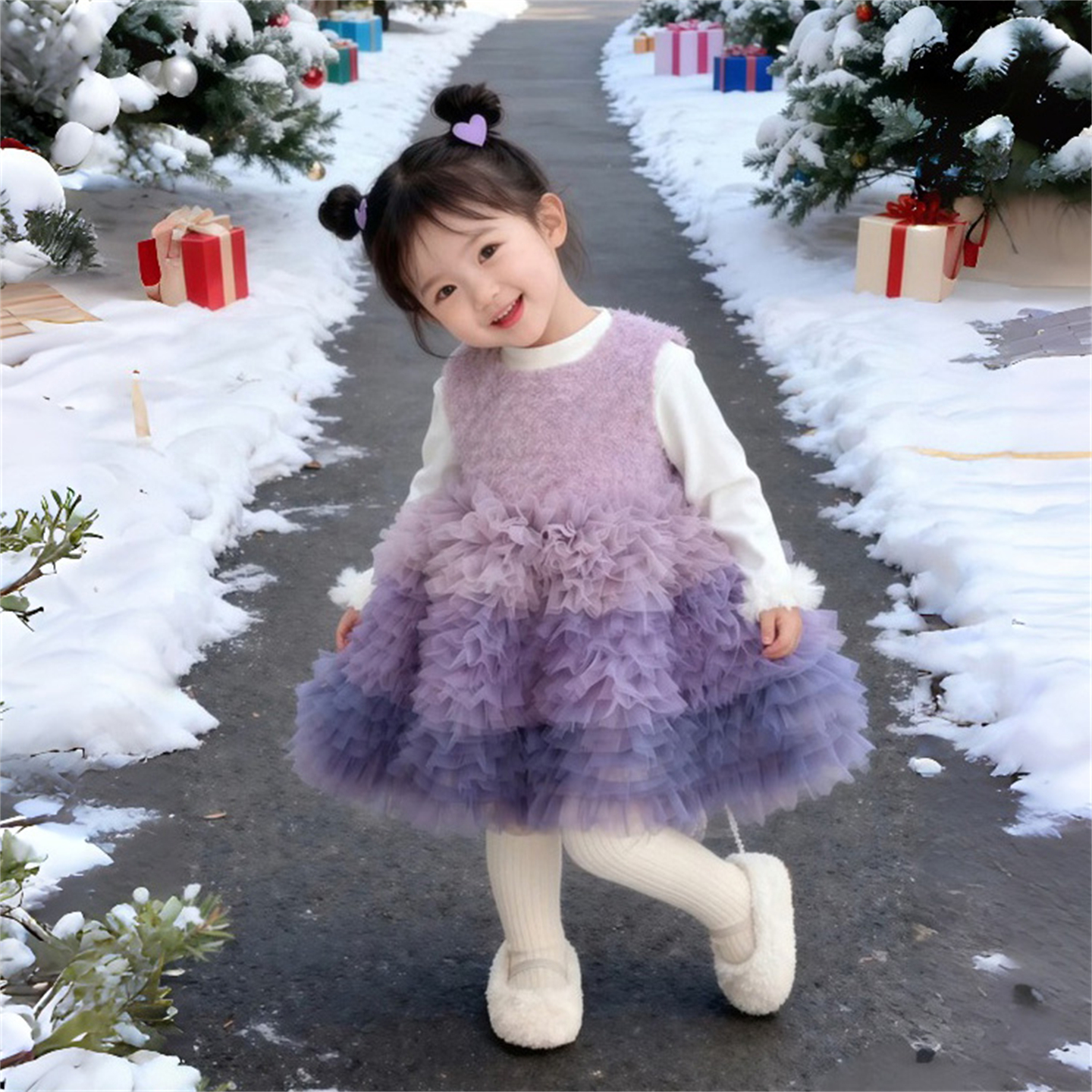 女童连衣裙冬款宝宝生日公主裙