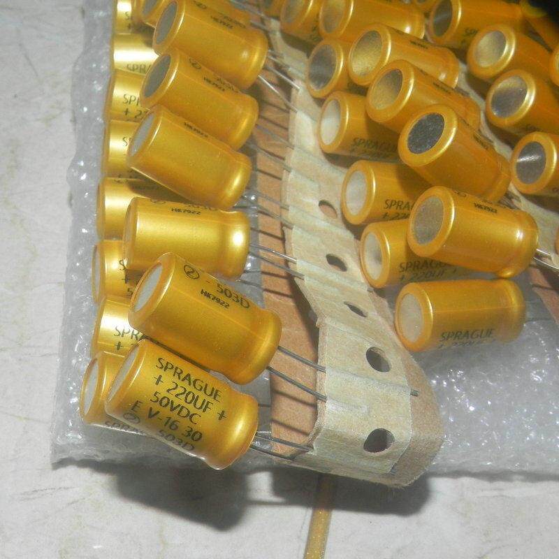 美国思碧电解电容器SPRAGUE 503D阴极高端电解电容 50v220uf铝质