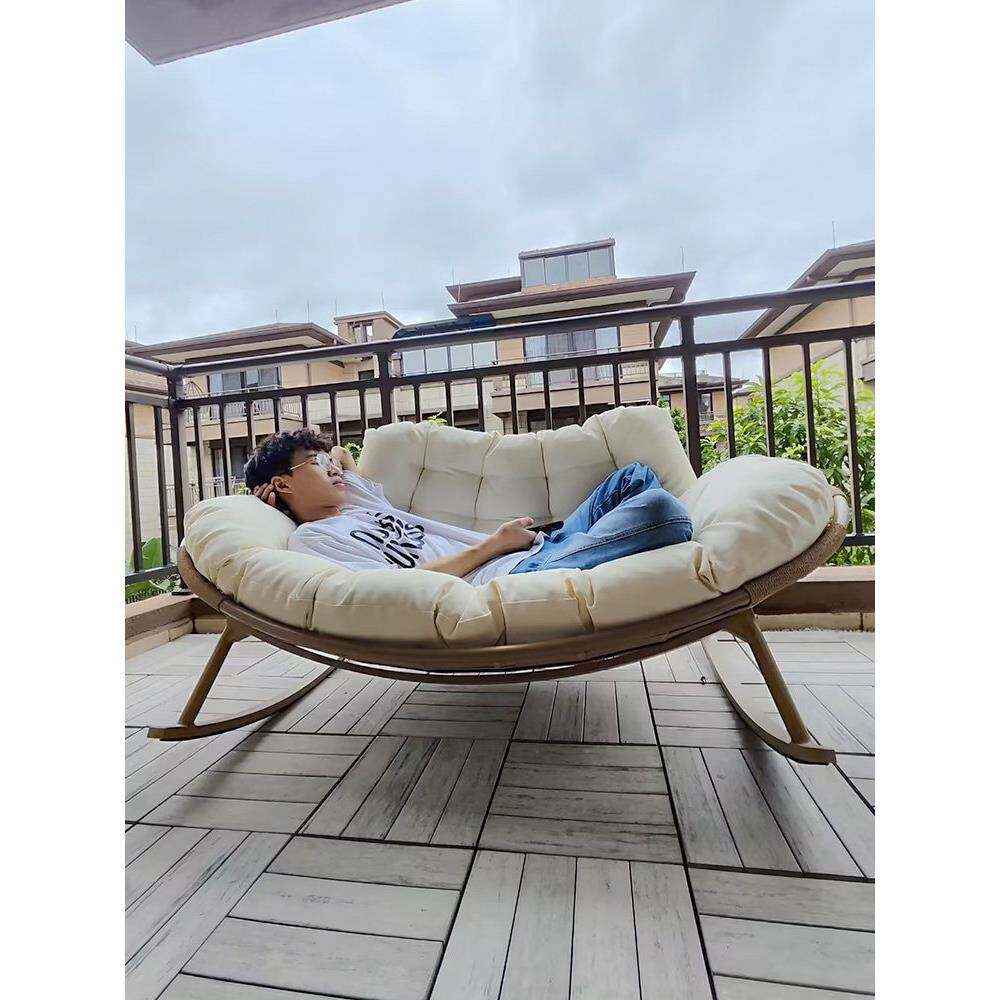 懒人摇椅大人躺椅双人藤编阳台家用休闲午休可睡觉单人沙发摇摇椅