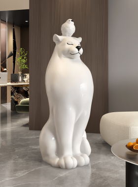 动物大型落地摆i件入户轻奢高档雕塑装饰客厅电视柜旁楼梯开业乔