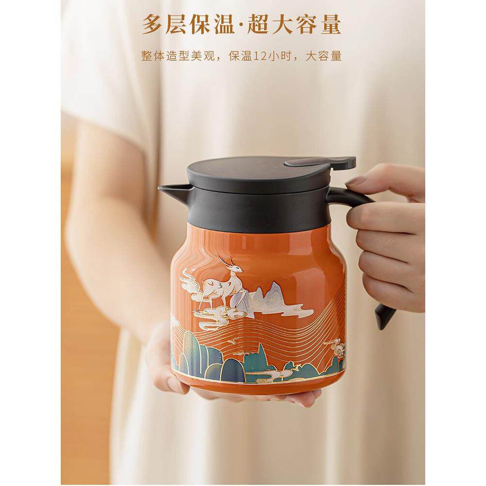 泡茶专用壶老白茶焖茶壶大容量带茶漏智能显温闷泡茶壶316不锈钢