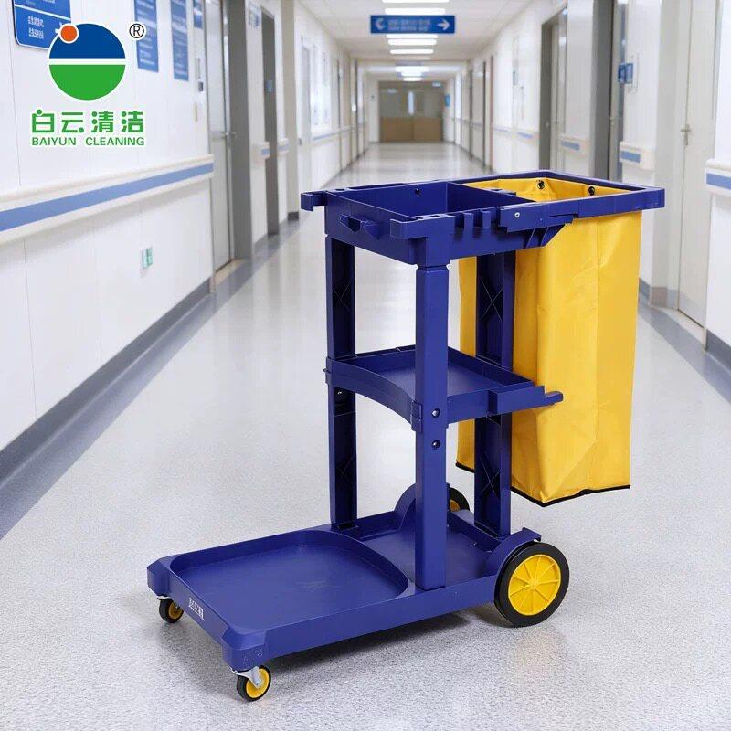 白云清洁多功能手推车清洁车医院保洁车物业清洁车厂家直销工具车