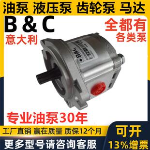 意大利B&C齿轮泵BG2004S20AS90GG4S00 B+C HYDRAULICS油泵马达eac