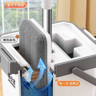 平板免手洗拖布桶懒人墩布刮刮乐拖地 厂促拖把家用一拖净2024新款