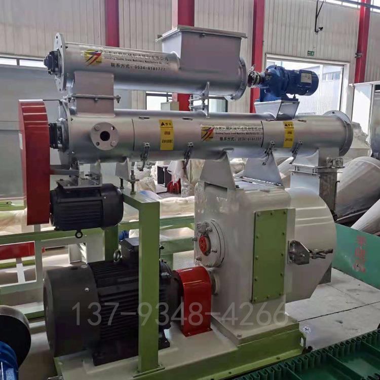 饲料颗粒机猪饲料颗粒造粒机350制粒机时产5吨饲料机饲料线机组