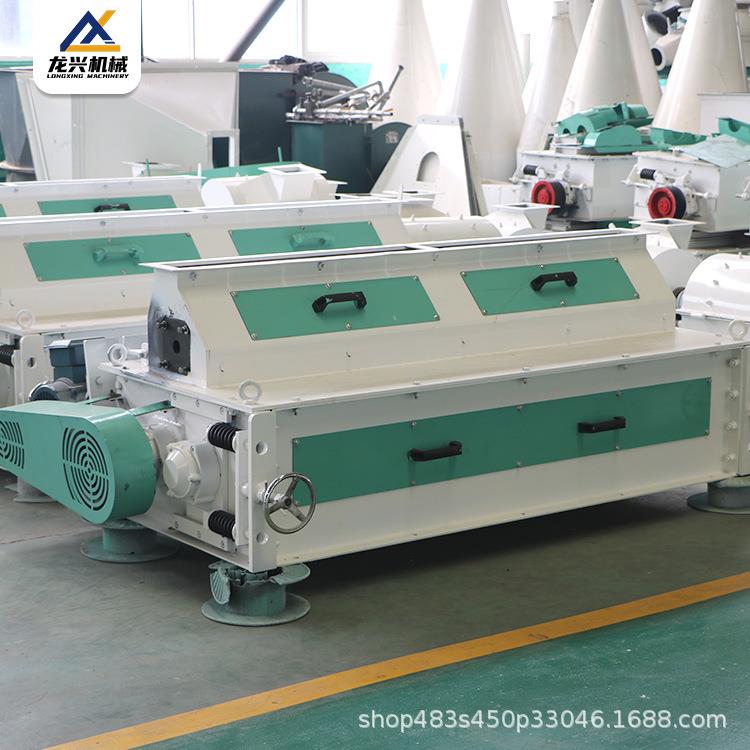 玉米破瓣机养殖鸡鸭用1-10吨饲料粉碎机双齿对辊挤压碎粒设备