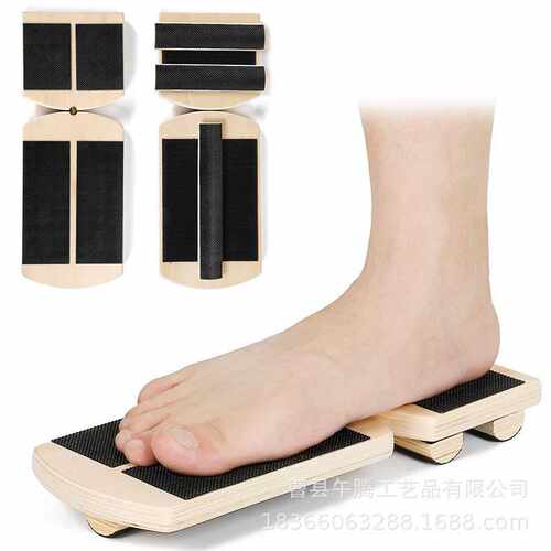 木质足部拉伸器单腿平衡训练器芭蕾平衡板木制脚踝足部强化平衡板