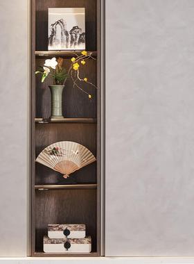 新中式宋氏美学客厅柜体电视柜酒柜装饰盒屏风古风扇子摆件高级感