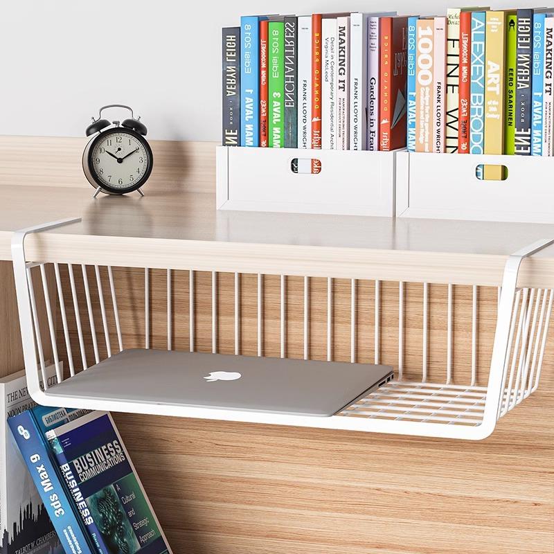 居家家桌下置物架学生寝室书桌收纳架衣柜分层隔板床头零食小挂篮