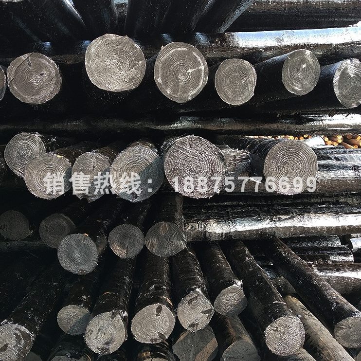 防腐木油 电线 杆杆木质油炸杆 7通防腐6杆米木8米   信电力米