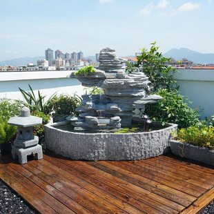 景观别墅户外假山装 饰落地摆件鱼池造景流水喷泉庭院水景花园阳台