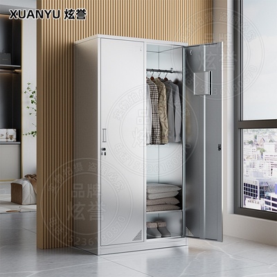 304不锈钢二门更衣柜员工柜鞋柜多门柜201挂衣柜铁皮柜储物柜