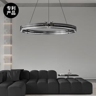 意式 創(chuàng)意現(xiàn)代鹿角高檔圓環(huán)臥室燈餐廳主燈具 極簡(jiǎn)全銅客廳吊燈新款