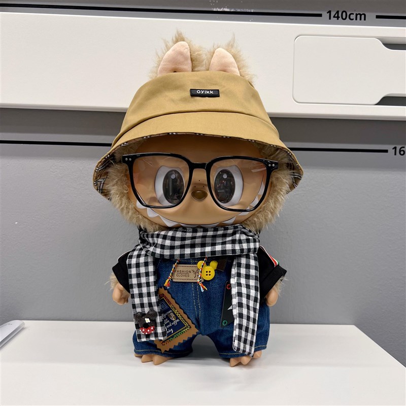 拉布布娃衣38cm搪胶公仔labubu衣服37厘米40厘米春天也在家换装