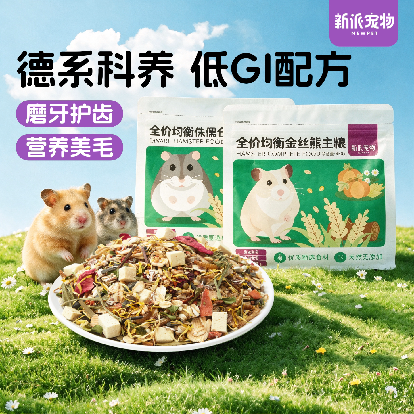 新派宠物德系低GI仓鼠粮美毛护齿图片
