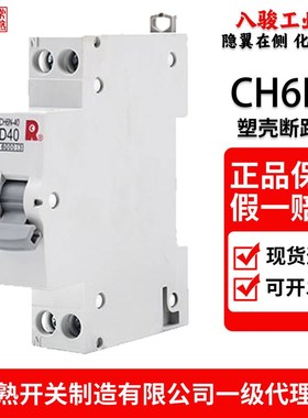 常熟开关厂CH6LN-40漏电保护器20A双进双出空气开关1P+N窄体36MM