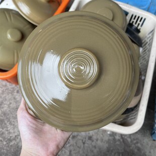 砂锅盖子陶瓷砂锅盖绿色黑色白色煲汤F锅盖子土砂锅盖炖锅瓦煲盖