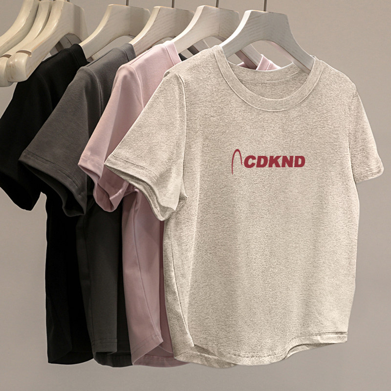 夏季美式短袖t恤女装2025年新款休闲小众设计感宽松半袖上衣