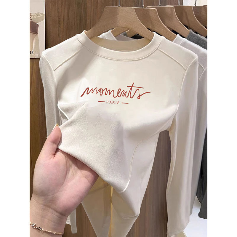 小个子短款t恤打底衫女内搭2026春秋新款设计感小众长袖鱼骨上衣