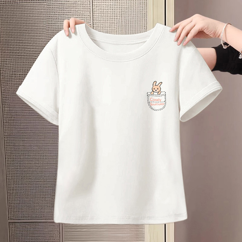 白色短款t恤女2026夏季新款修身显瘦短袖简约体恤打底上衣潮