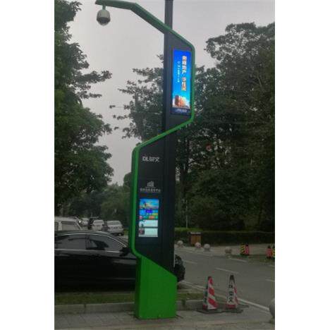 LED智慧路灯LED灯杆屏生产P4表贴标准箱体全彩屏()