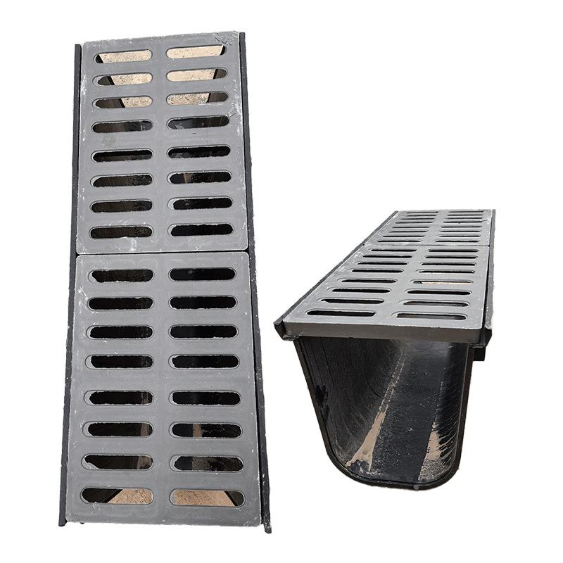 厂家u型排水沟线性排水沟地沟排水槽PE排水沟u型槽PE免砌砖