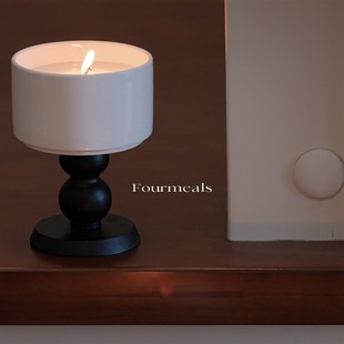 浪漫史 香薰蜡烛卧室小众高级感木质香调家用持久扩香艺术摆件