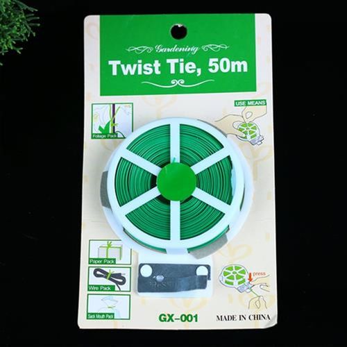 爬藤花用园艺线自带切割器包塑扎线电线捆绑扎丝扎带包塑铁丝花木