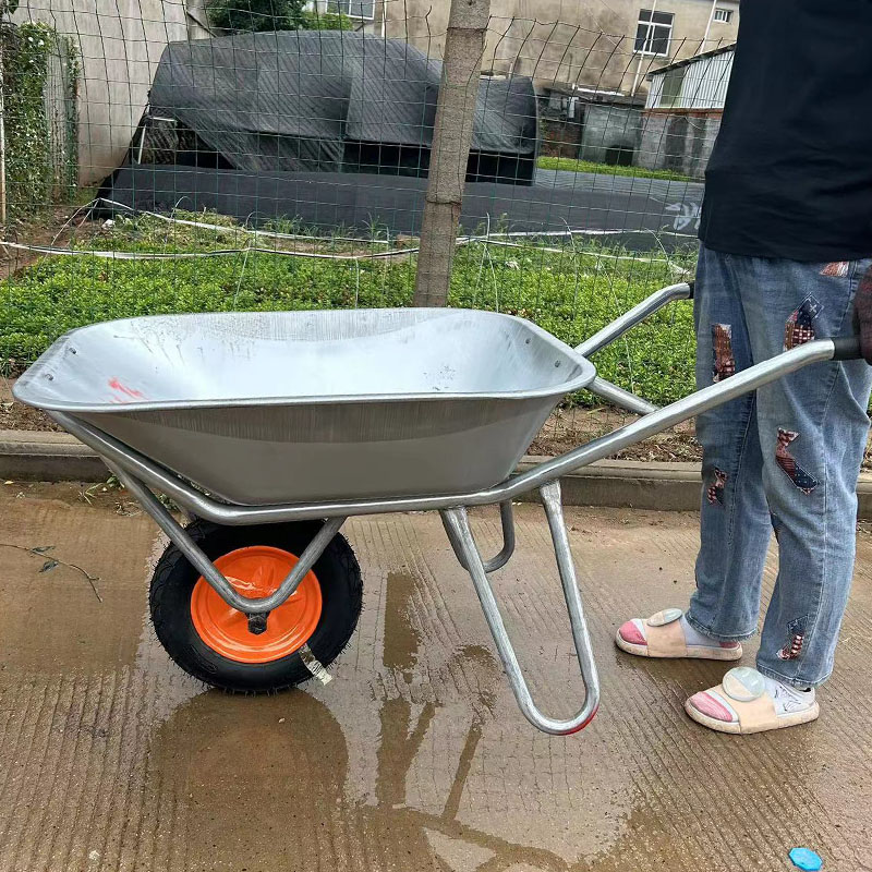 农用独轮小推车单轮货车推沙泥土花园垃圾建筑肥料工地手推车工具