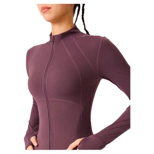 澳洲*CSB运动外套女高弹瑜伽服长袖显瘦普拉提上衣跑步指口健身服