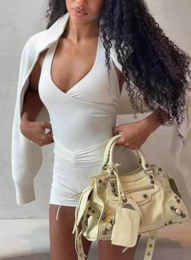 澳洲CSB普拉提挂脖背心Y标~带胸垫防震裸感瑜伽上衣健身短裤套装