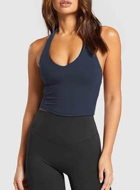 *Csb新款挂脖背心 健身运动美背性感瑜伽服上衣女普拉提训练背心