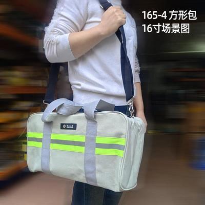 鹏工多功能加厚防水耐磨工具箱挎包双层牛津帆布五金袋电工收纳袋
