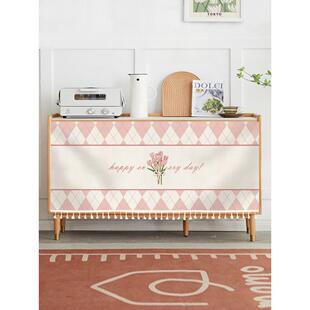 面料厚实~ins风柜子帘子杂物遮挡家用厨房橱柜储物柜防尘帘免打孔