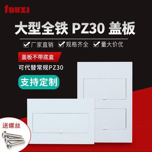 PZ30配电箱全铁盖板明暗装强电回路白色面板全金属消防盖子可定制