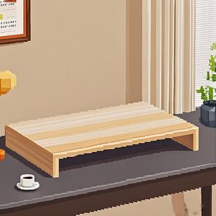 桌面印表机置物架木质办公桌影印机摆放架多功能电脑萤幕增高架