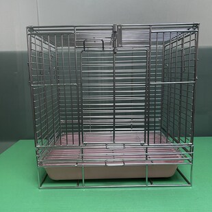 304不锈钢鹦鹉鸟笼猫狗宠物笼饲养外出可折叠打样特价 37CM