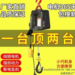 电动葫芦220v小吊机家用小型升降0.5吨微型便携提升机遥控电葫芦