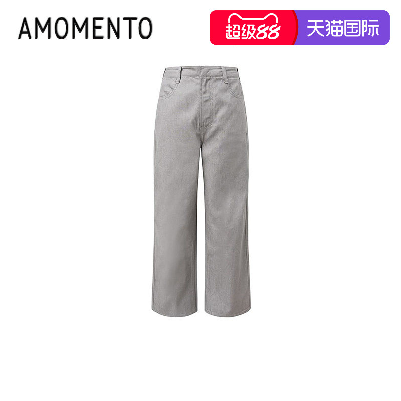 Amomento2025新款直筒休闲裤图片