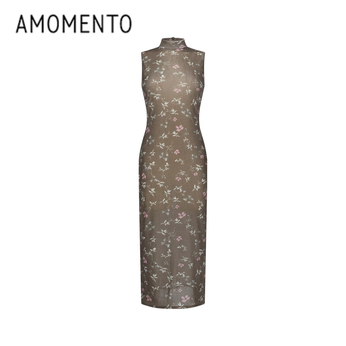 [AMOMENTO] 26PF SLEEVELESS DRESS 26早秋新款花卉无袖连衣裙