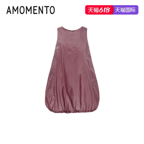 Amomento2025新款无袖蓬蓬连衣裙