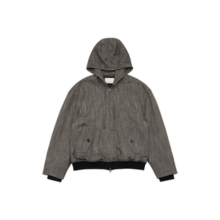 WOOL 24FW HOODED JUMPER 羊毛混纺连帽夹克男 秋冬款 AMOMENTO