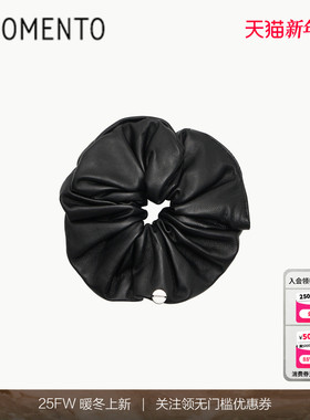 [AMOMENTO] 24FW LEATHER SCRUNCHIE 秋冬新品皮革发圈发绳百搭