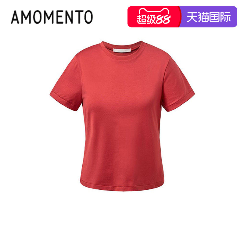 AMOMENTO经典基础款圆领短袖T恤图片