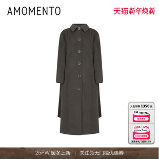 SINGLE 25FW BREASTED LONG 大衣 COAT25单排扣直筒长款 AMOMENTO