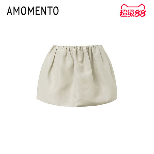 Amomento2025新款欧根纱迷你短裙